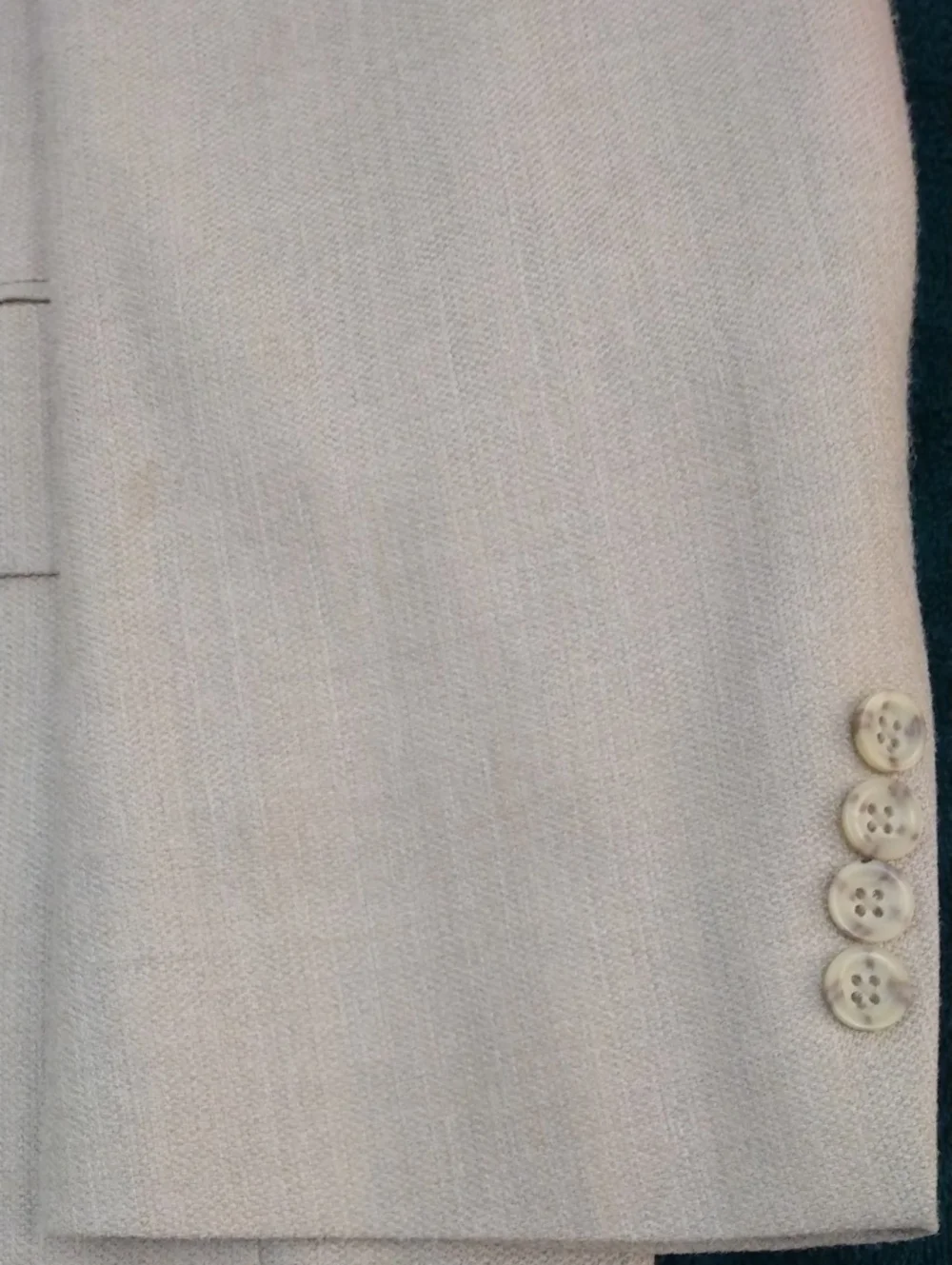 Vintage - Like New Oscar De La Renta Wool/Silk Light Tan Sport Jacket  44R